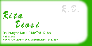 rita diosi business card